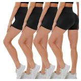 CAMPSNAIL 4 Pack Biker Shorts for Women High Waist - 5\"/8\" Tummy Control Soft Athletic Yoga Workout Running Gym Shorts
