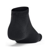 Under Armour Unisex-Adult Essential Low Socks 6 Pack, (002) Black/Black/Halo Gray, X-Large