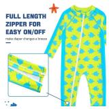 UNIFACO 18-24 Months Baby Boys Swimsuit Infant Rashguard UPF 50+ One Piece Bathing Suit with Sun Hat