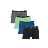 C9 Champion boys Lightweight Performance Embossed Boxer Briefs, New Hardware Gray, Extreme Green, Awesome Blue, New Ebony, Large US