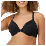 Maidenform Womens One Fab Fit T-shirt Bra, Lightly-lined Underwire Racerback For Bras, Black, 36B US