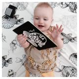 Wee Gallery Art Cards for Baby, Durable High Contrast Black and White Animal Flashcards for Newborns, Brain Development, Sensory Toys, Tummy Time Essentials for Infant and Toddler - Ocean Animals