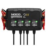 NOCO GENIUS2X4: 8A 4-Bank Smart Battery Charger (2A/Bank) - 6V/12V Automatic Maintainer, Trickle Charger & Desulfator with Overcharge Protection & Temperature Compensation â For Lead-Acid & Lithi