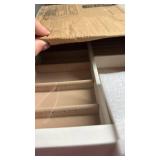 Glimmloop 360Â° Rotating Jewelry Box with 7 Drawers, Spacious Vertical Jewelry Organizer with Glass Window, Jewelry Storage Case, Dustproof & Moisture-resistant Design, White