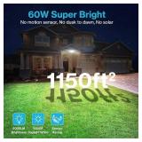 Olafus 60W Flood Lights Outdoor 2 Pack, Switch Controlled LED Security Lights 6000LM, 6500K Outside Floodlight, IP65 Waterproof Exterior Light Fixture for House, Yard, Garage, Wall/Eave Mount White