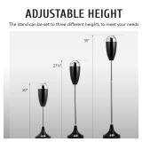 CO-Z Adjustable Ashtray, Smokeless Odorless Indoor Outdoor Floor Standing Ash Tray with Lid for Home Patio Cigarettes Ash Butt Disposal, Windproof Balcony Ashtray in 20\", 27.5\", 35\" Heights, Black