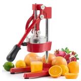 CO-Z Manual Citrus Juicer, Professional Orange and Lemon Juice Maker, Easy to Clean, Red