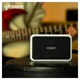 Sondery Mini Guitar Amp for Electric Guitars 5W Two Speakers Rechargeable Portable Pratice Small Amplifier with Overdrive/Clean Effects and Bluetooth