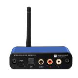 BluDento BLT-2 Hi-Fi Bluetooth 5.1 Audio Receiver,aptX HD,AAC,Audiophile TI DAC for RCA Output, Enhanced Working Range,Coaxial & Optical Outputs