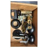 Amazon Basics Exterior Door Knob With Key Lock and Deadbolt, Coastal, Matte Black