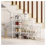 SEE SPRING X-Large Shoe Storage Box Fit Size 11, Clear Plastic Stackable Shoe Organizer for Closet, Space Saving Sneaker Shoe Rack Containers Bins Holders for Entryway, Under Bed, 12 Pack Clear