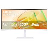 Retails for $400! SAMSUNG 34 ViewFinity (S65TC) Series Ultra-WQHD 1000R Curved Computer Monitor, HDR10, 100Hz, AMD FreeSync, Thunderbolt 4, Height Adjustable Stand, Built-in Speakers, Eye Care, LS34C6