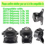 Retails for $163! Engine Motor Mount Compatible with 2011-2016 Odyssey 3.5L Touring Elite Replacement for A4587 A65057 A4575EL A65017EL Set of 4