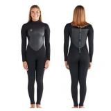 Retails $360! Body Glove EOS 4/3mm 7/8 Size Back-Zip Women s Fullsuit - Black
