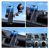 FACTORY SEALED - phone holders for your car Phone Holder Car [Military Grade Suction Ultra Strong Base] Cell Phone Car Holder 3 in 1 Dashboard Windshield Air Vent Hands-Free for Dash Mounting Kits iPh