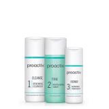 FACTORY SEALED - Proactiv 3 Step Acne Treatment - Benzoyl Peroxide Face Wash, Repairing Acne Spot Treatment for Face and Body, Exfoliating Toner - 30 Day Complete Acne Skin Care Kit