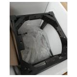 FACTORY SEALED - Meridian Furniture 392Grey-C Waldorf Collection Art Deco Stool with Soft Light Grey Chenille Fabric, Solid Ash Wood, Black Finish, Counter Height Stool, 18 W x 20" D x 37" H, Grey