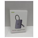 FACTORY SEALED - Acer USB C to Dual HDMI Adapter 4K@60Hz, 4-in-1 HDMI Splitter for Dual Monitors with 100W PD, USB 3.0, Docking Station Dual Monitor Compatible with Acer, MacBook Air/Pro, Dell XPS, HP