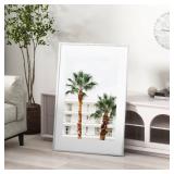 FACTORY SEALED - 24x30 inch Metal Poster Frame - 24 x 30 Thin Aluminum Picture Frames Matted for 18x24 Photos, Artworks, Prints, Puzzle - High Definition Plexiglass - Vertical and Horizontal Display -