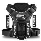 APPEARS NEW - Demigreat Service Dog Harness, Reflective Dog Vest Harness with 5 PCS Patches, Adjustable Soft Oxford Pet Harness, Inner Layer Mesh, Easy to Control for Dogs Medium