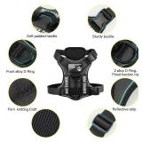 APPEARS NEW - Demigreat Service Dog Harness, Reflective Dog Vest Harness with 5 PCS Patches, Adjustable Soft Oxford Pet Harness, Inner Layer Mesh, Easy to Control for Dogs Medium