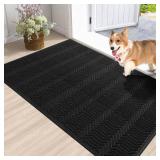 FACTORY SEALED - Door Mat Indoor Entrance, Sturdy Front Door Mat Outdoor, Absorbent Muddy Dirt Resist Welcome Door Mats, Non-Slip Backing Entry Mat Doormat for Entryway, Fade and Stain Resistant, 60x3