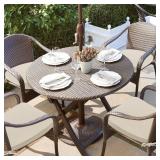 FACTORY SEALED - Outdoor Chair Cushions Set of 4: Waterproof & Fade Resistant Patio Furniture Cushions - 17 x 16 x 2 Inch Non Slip Round Corner Seat Cushion Pads with Removable Cover for Garden Yard L