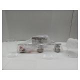 APPEARS NEW - 3-Light Bathroom Light Fixtures, Brushed Nickel Vanity Lights with Clear Glass Shades, Modern Bathroom Wall Lamp for Mirror Living Room Cabinet Bedroom Porch