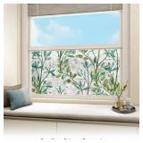 FACTORY SEALED - LEMON CLOUD Window Privacy Film, Stained Glass Window Film, Decorative Rainbow Window Clings, Static Cling Non Adhesive Door Stickers, Anti-UV Sun Blocker Heat Control for Home 17.5 x