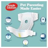 Simple Solution Disposable Dog Diapers, Female Dog Diapers, Puppy Potty Training, Incontinence and Heat Cycle Protection, Medium Diapers for Dogs, 15-23 Inch Waist, 30 Count
