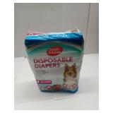 Simple Solution Disposable Dog Diapers, Female Dog Diapers, Puppy Potty Training, Incontinence and Heat Cycle Protection, Medium Diapers for Dogs, 15-23 Inch Waist, 30 Count
