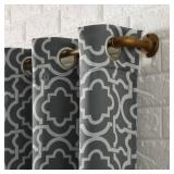 APPEARS NEW - Sun Zero Barnett Trellis Blackout Grommet Curtain Panel, 40 x 63", Teal