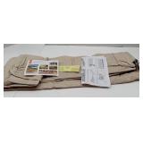 APPEARS NEW - Classic Accessories Montlake Water-Resistant 80 x 26 x 3 Inch Outdoor Chaise Lounge Cushion Slip Cover, Patio Furniture Cushion Cover, Antique Beige, Patio Furniture Cushion Covers