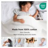 Bedsure GentleSoft 100% Cotton Blanket King Size for Bed - Breathable and Lightweight, Soft Cozy Textured Herringbone Woven Blanket for Summer, White, 108x90 inches