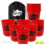 Juegoal Outdoor Yard Games Set with Buckets and Balls, Toss Game Throwing Game for Beach, Camping, Lawn and Backyard