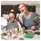 Smartwo Missing PCS Wooden Makeup Toy Set for Toddler Pretend Play,Wood Beauty Salon Toys Cute Wooden Makeup Kit with Realistic Accessories Gift for Girls 3 4 5 6