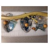 Glass Wind Chimes for Outside,23.4\" Window Hang Wind Chimes Outdoor Sun Catcher Decor,Handcrafted Crystal Wind Chime with Metal Branch