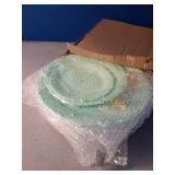 Fasmov 3 Pack 3 Tier Plastic Cupcake Stand, Dessert Plates Cake Fruit Candy Display Tower Reusable Pastry Platter for Wedding Birthday Baby Shower Tea Party Decorations - White Pink Green