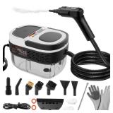 Svlvhool Steam Cleaner 2500W Handheld Steamer with 1.6L Tank, 3 Steam Levels, Portable Steam Cleaning Machine for Home, Car Detailing, Furniture, Bed Bugs & Grout â White