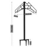 Artigarden Freestanding Garden Hose Holder Hanger, Heavy Duty Metal Water Hose Reel Storage Stand Rack for Yard Lawn, Bright Black (Hose not Included)