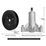 Fourtry 130794 Spindle 153535 Pulley Compatible with Craftsman Mower - Spindle Assembly with Pulley Compatible with Craftsman LT1000 LT2000 DYT4000 42\" Deck Tractor, HU, Poulan Pro Riding Mower