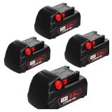 Three Pack 18v Battery 3Pack Replacement for Milwaukee M18 Battery 6.0Ah,High-Capacity Batteries Compaitble with Milwaukee Tools and Charger,2024 Version/New Patented (Black, 3Pack)