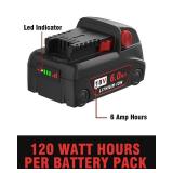 Three Pack 18v Battery 3Pack Replacement for Milwaukee M18 Battery 6.0Ah,High-Capacity Batteries Compaitble with Milwaukee Tools and Charger,2024 Version/New Patented (Black, 3Pack)
