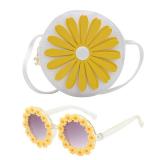 SOTOGO 2 Pieces Little Girls Crossbody Bag Princess Purse Set Toddler Purse Cute Kids Handbag Fashion Sunglass for Girls
