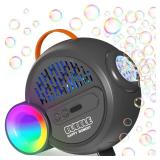 Pre Owned, May or is Missing Pieces Bubble Machine for Kids Toddlers,Automatic Bubble Maker with RGB Light,Rechargeable Type-C Charge Bubble Blower,Bubble Toy for 3 4 5 6 7 Year Old Boy Girl,Outdoor P