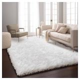 Ophanie 5x8 Rugs for Living Room,White,Large Fluffy Fuzzy Plush Shag Shag Comfy Softï¼Non-Slip Indoor Floor Carpet,for Kids Boys Girls Dormï¼Room,Bedroom,Playroomï¼Home Decor Aesthetic