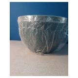 WSMKSZ 12 Inch Wide Water Ripples Flower Pots for Indoor or Outdoor Plants, Large Plant Pots with Drainage Holes & Saucer, Plastic Planters Set for Garden & Home Decor (Black with Green Speckles)