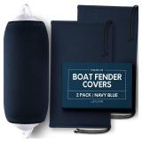 Byllstore Boat Fender Covers | Several Size Options Available | Black & Navy Blue | 1, 2 & 4-Pack | Polyester (2-Pack, Navy Blue, 6â³ x 18â³)