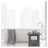 juserox HDPS Shower Bench, Inside Shower Chair for Shaving Legs, Waterproof 2-Tier Bath Spa Shower Stool for Adults Sitting, Weather -Resistant No-Slip Indoor Outdoor Shower Seat, Grey