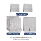 Split King Size 5 Piece Sheet Set - Comfy Breathable & Cooling Bed Sheets Set - Hotel Luxury Bedding for Women, Men, Kids, Teens, Boys & Girls - Deep Pockets and Wrinkle Free - Oeko-Tex - French Grey